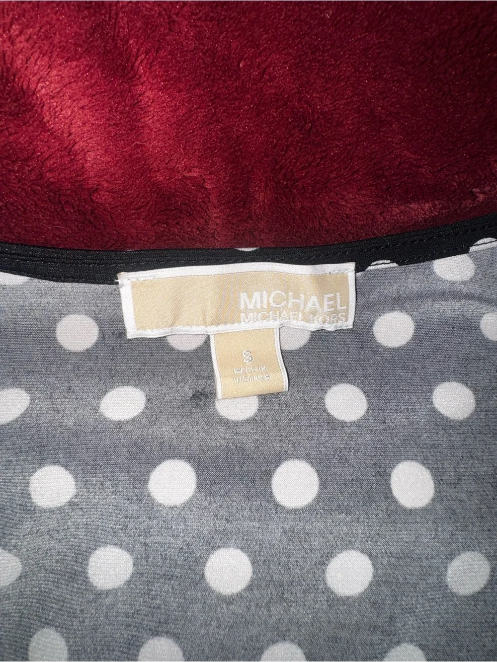 Michael Kors Black & White Polka Dot Mini Dress
